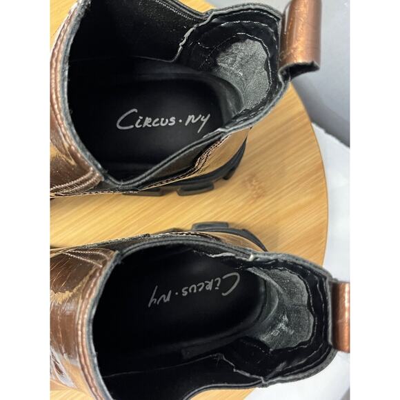 Circus NY Women's Darielle Ankle Boot Chesnut Crackled Womens size 6.5 - Picture 8 of 11